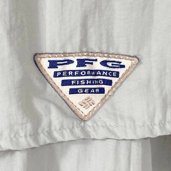 Columbia Mens PFG Shirt Short Sleeve Button Down Vented Fishing Khaki XL - Picture 4 of 7